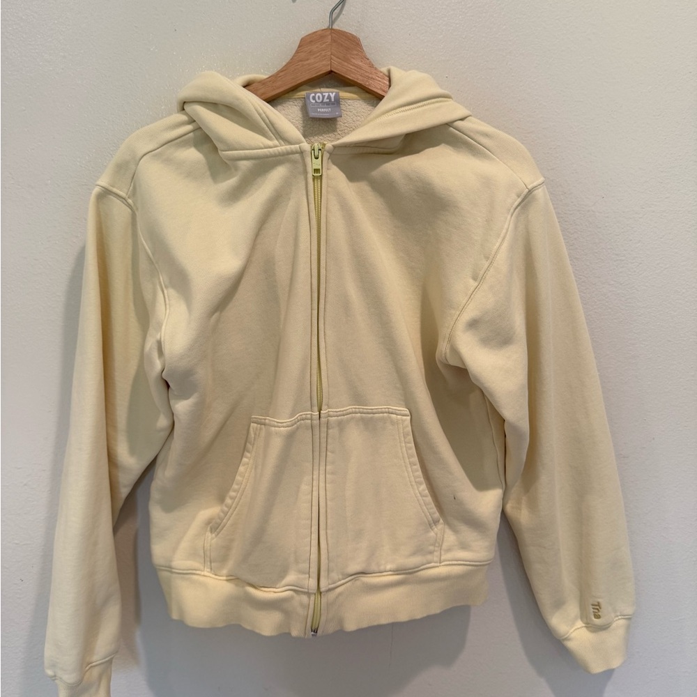TNA cozy perfect hoodie in butter yellow